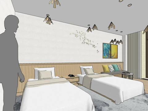 Hotel room 3D Model