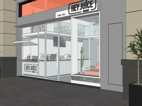 Toko teh susu Model 3D