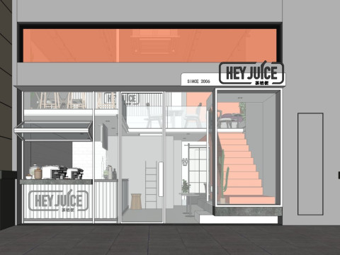 Milk tea shop 3D Model