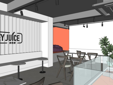 Milk tea shop 3D Model