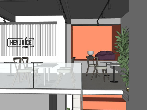 Milk tea shop 3D Model