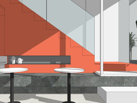 Milk tea shop 3D Model