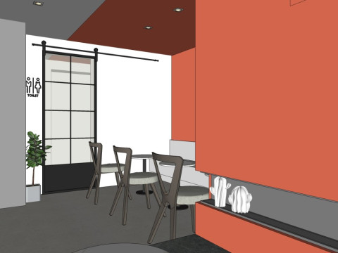 Milk tea shop 3D Model