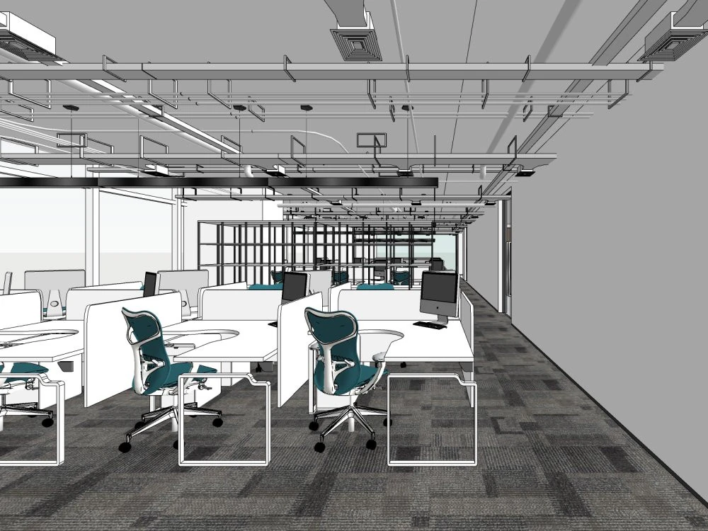 Modern office 3D Model .c4d .max .obj .3ds .fbx .stl .blend 