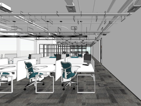 Nowoczesne biuro Model 3D