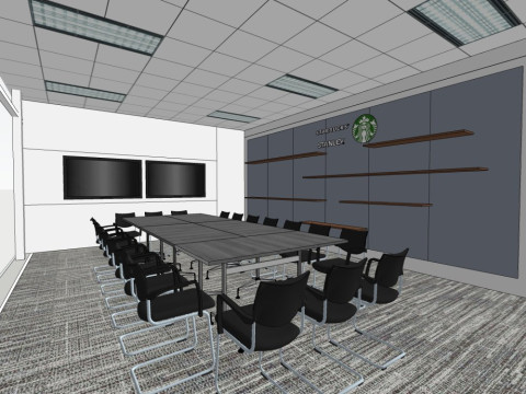 Nowoczesne biuro Model 3D