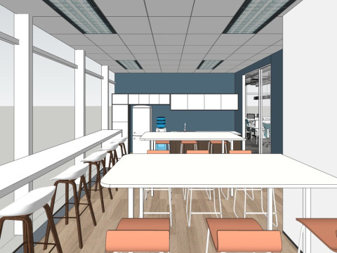 Nowoczesne biuro Model 3D