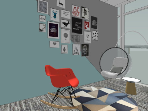 Nowoczesne biuro Model 3D