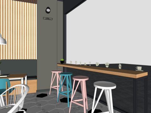 Dessert shop 3D Model