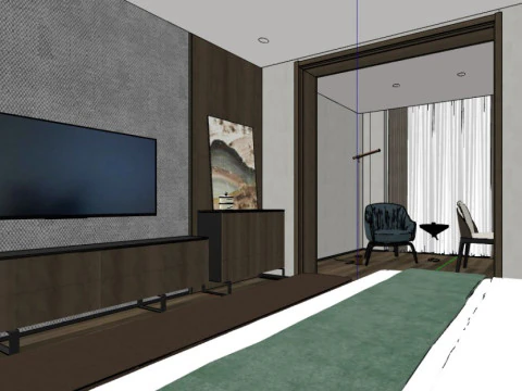Hotel Executive Room 3D Model