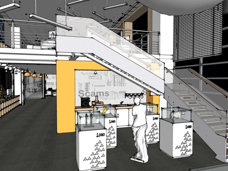 Modernist style office 3D Model .c4d .max .obj .3ds .fbx .stl .blend 