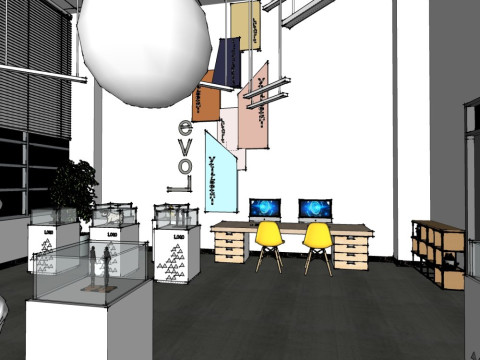 Modernist style office 3D Model