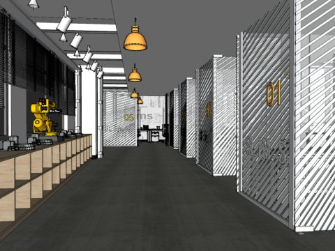 Modernist style office 3D Model