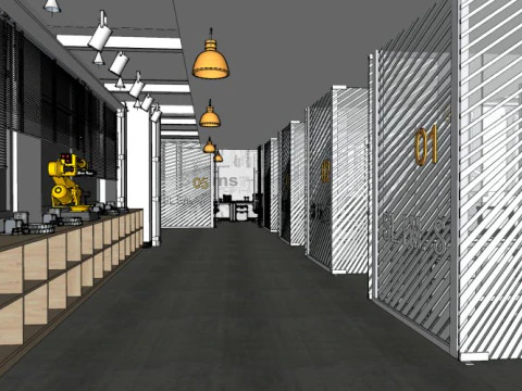 Modernist style office 3D Model