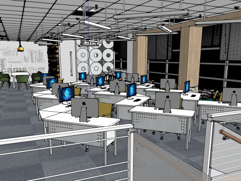 Modernist style office 3D Model