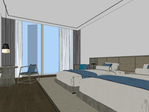 Hotel room 3D Model