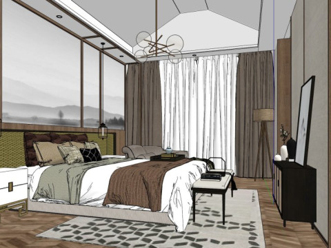 Hotel room Modello 3D