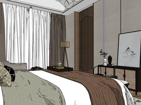 Hotel room 3D Model