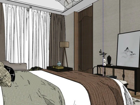Hotel room 3D Model
