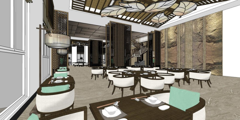 Restaurant 3D Model .c4d .max .obj .3ds .fbx .stl .blend 