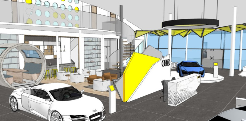 Autoshowroom 3D Model .c4d .max .obj .3ds .fbx .stl .blend 