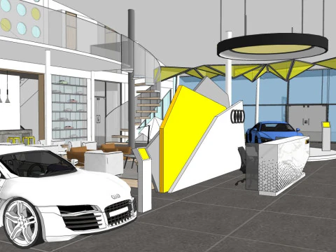 Car showroom 3D Model