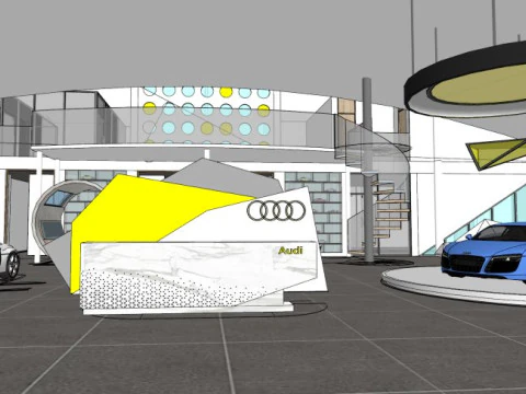 Car showroom 3D Model