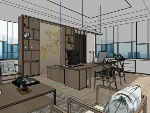 리더십 사무실 3D 모델