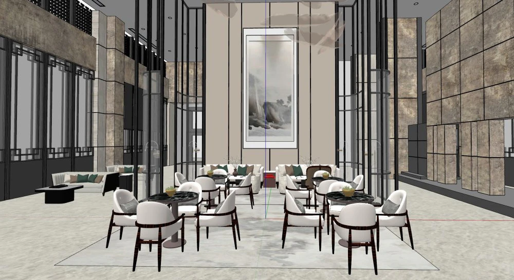 Lobby model 3D Model .c4d .max .obj .3ds .fbx .stl .blend 