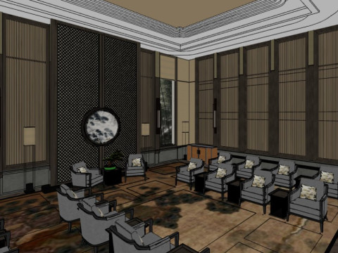 Empfangsraum 3D Modell