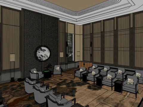Reception room 3D Model