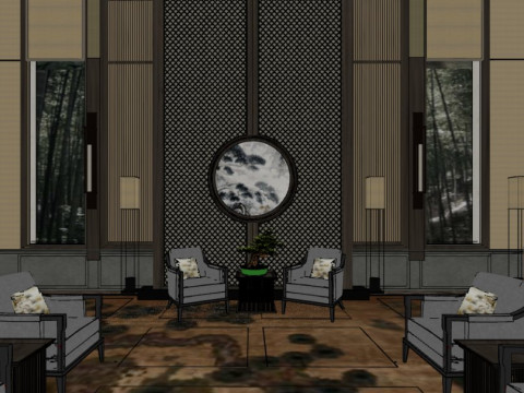 Empfangsraum 3D Modell