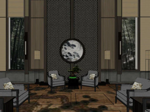 Reception room 3D Model