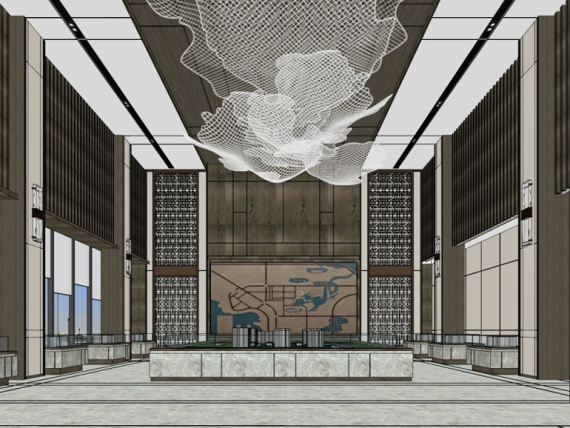 Sales office sand table area 3D Model .c4d .max .obj .3ds .fbx .stl .blend 