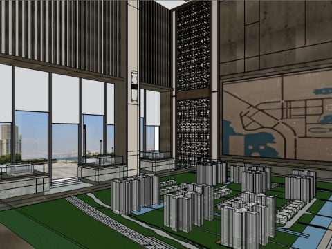 Sales office sand table area 3D Model