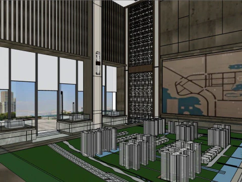 Sales office sand table area 3D Model