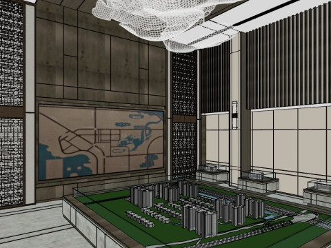 Sales office sand table area 3D Model