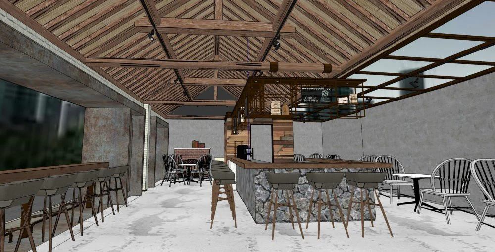 Coffee shop design 3D Model .c4d .max .obj .3ds .fbx .stl .blend