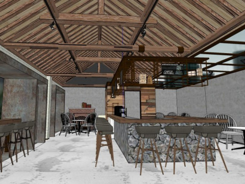 Progettazione di caffetterie Modello 3D