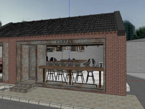 Coffee shop design 3D Model