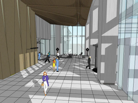 Hall dell'hotel Modello 3D