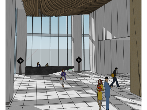 Hotel lobby 3D Model