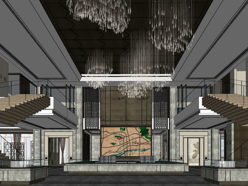 Sales office sand table area 3D Model .c4d .max .obj .3ds .fbx .stl .blend 