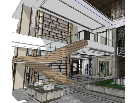 Sales office sand table area 3D Model