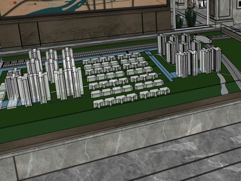 Sales office sand table area 3D Model