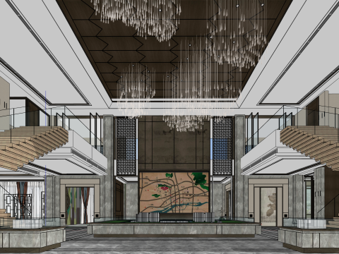 Sales office sand table area 3D Model