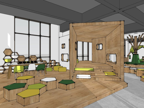 Spazio di attività per bambini Modello 3D