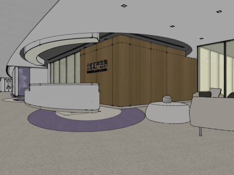 Hospital corridor 3D Model