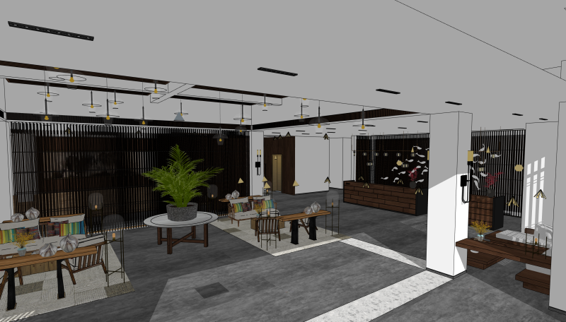 Hol hotelowy Model 3D .c4d .max .obj .3ds .fbx .stl .blend 