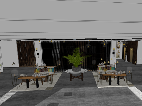 Hol hotelowy Model 3D